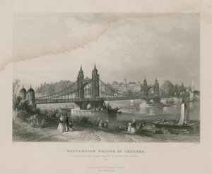 Suspension Bridge at Chelsea, Leading Near Chelsea Hospital to the New Park, Battersea by English School