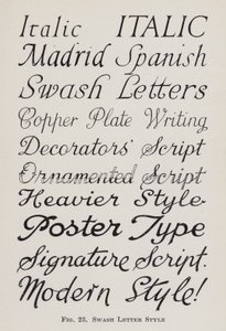 Swash Letter Style by English School