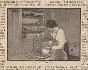 Sylvia in the kitchen at 113 Inverness Terrace, in Louise Morgan’s 