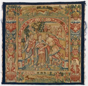 Tapestry Panel Depicting The Queen of Sheba Meeting Solomon, Made in Sheldon, England