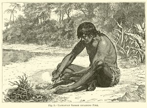 Tasmanian Savage obtaining Fire by English School