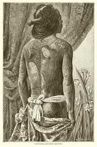 Tattooed Japanese Servant by English School