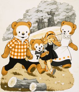 Teddy Bears with Young Girl