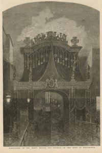 Temple Bar on the Night Before the Funeral of the Duke of Wellington by English School