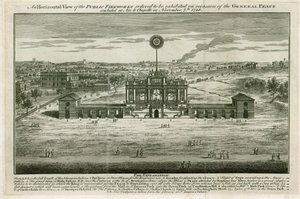 Temple in honour of the Peace of Aix-la-Chapelle 1749 by English School