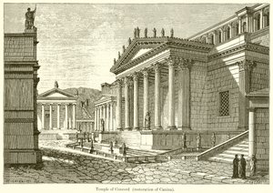 Temple of Concord (Restoration) by English School