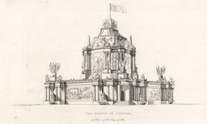 Temple of Concord to celebrate the Peace of 1814 by English School