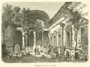 Temple of Diana, Nimes by English School