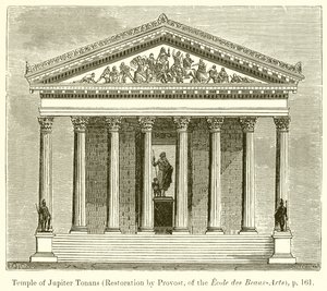 Temple of Jupiter Tonans by English School
