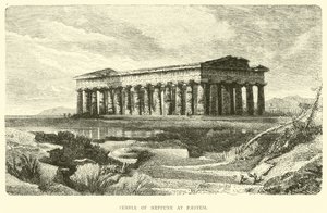 Temple of Neptune at Paestum by English School