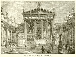 Temple of Pallas (Restoration) by English School