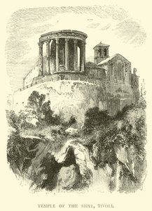 Temple of the Sibyl, Tivoli by English School