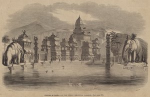 Temples of Elora, at the Surrey Zoological Gardens by English School