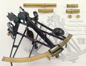 Ten Inch Sextant, probably by George Adams, signed by the dealer William Healer