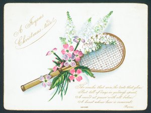 Tennis Racket and Flowers