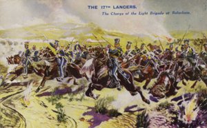 The 17th Lancers at the Charge of the Light Brigade, Battle of Balaclava, Crimean War, 1854