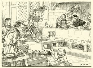 The Abbot Feasted Them in His Own House by English School