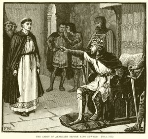 The Abbot of Arbroath Before King Edward by English School