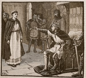 The Abbot of Arbroath before King Edward I
