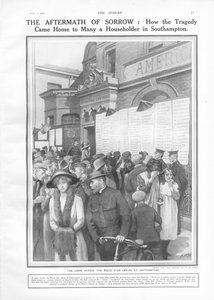 The Aftermath of Sorrow: How the Tragedy Came Home to Many a Householder in Southampton, from The Sphere, 27 April 1912