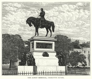 The Albert Memorial, Charlotte Square (engraving) by English School