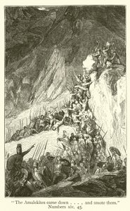 "The Amalekites came down...and smote them", Numbers, xiv, 45 by English School