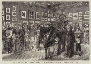 The American Centennial Exhibition, "The Graphic" Section (engraving)
