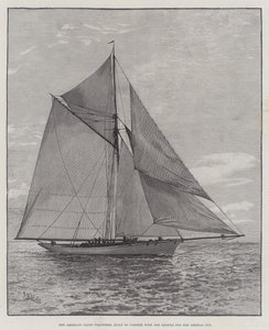 The American Yacht Volunteer, built to compete with the Thistle for the America Cup by English School