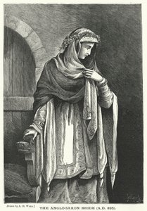 The Anglo-Saxon Bride, AD 895 by English School