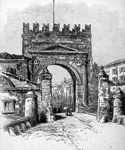 The Arch of Augustus, Rimini, Italy, from 
