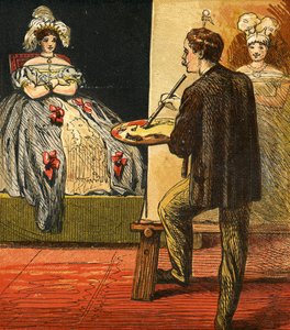 The Artist Painting a Portrait in His Studio
