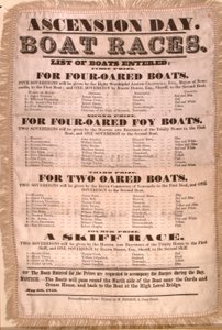The Ascension Day Boat Race programme, 6th May 1850