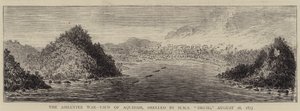 The Ashantee War, View of Aquidah, shelled by HMS 