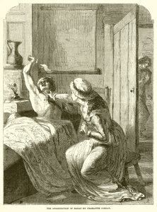The Assassination of Marat by Charlotte Corday by English School