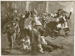 The Assault of John Coventry, illustration from Cassell