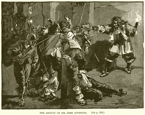The Assault on Sir John Coventry by English School