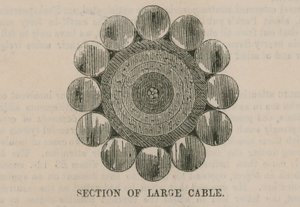 The Atlantic Cable; Section of Large Cable by English School