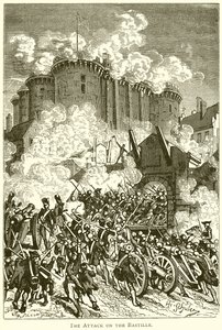 The Attack on the Bastille by English School