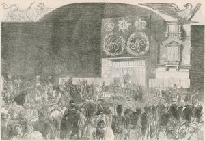 The Bal Costume at the French Embassy, Albert Gate House - Arrival of Her Majesty by English School