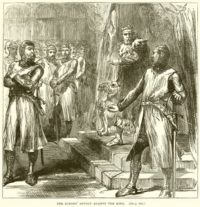 The Barons Revolt Against the King by English School