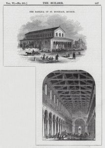 The Basilica of St Boniface, Munich by English School