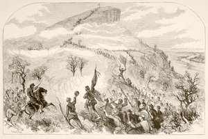 The Battle of Lookout Mountain by English School