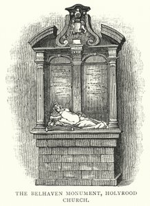 The Belhaven Monument, Holyrood Church (engraving)