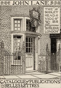 The Bodley Head Publishing House, Front Cover Illustration from the Catalogue of Publications in Belles Lettres by English School
