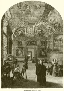The Borghese Palace at Rome by English School