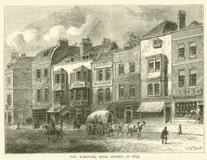 The Borough, High Street, in 1825 by English School