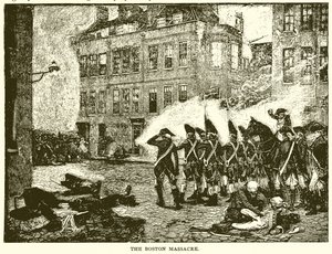 The Boston Massacre by English School