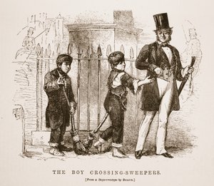 The Boy-Crossing Sweepers, from the daguerreotype by Richard Beard, illustration from London Labour and London Poor by Henry Mayhew, pub. 1862 by English School