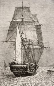 The Brig HMS Beagle, from 