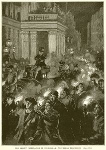 The Bright Celebration in Birmingham: Triumphal Procession by English School